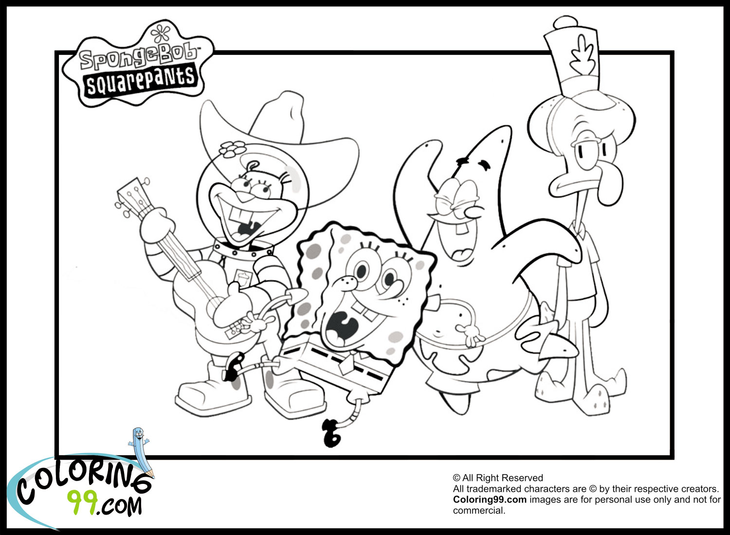 Spongebob Coloring Pages Free Printable 95