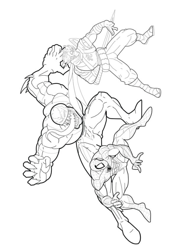 Venom Coloring Pages Free Printable 13