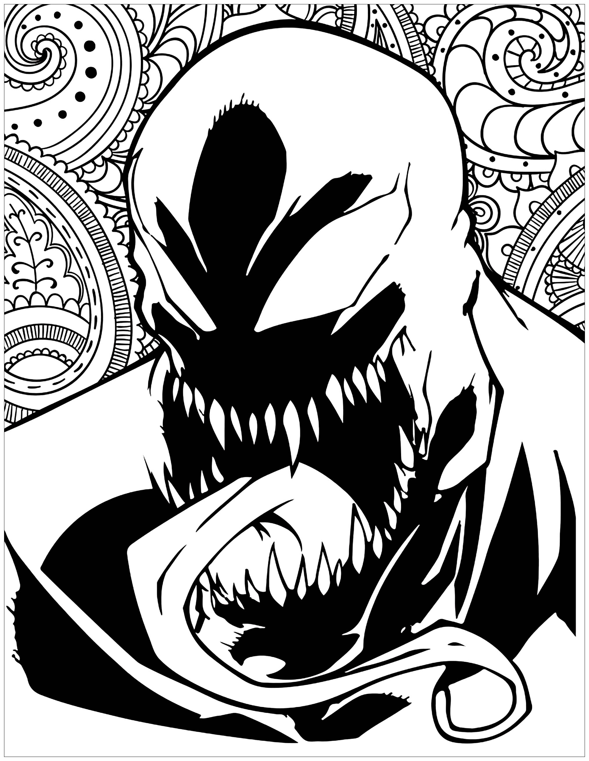 Venom Coloring Pages Free Printable 15