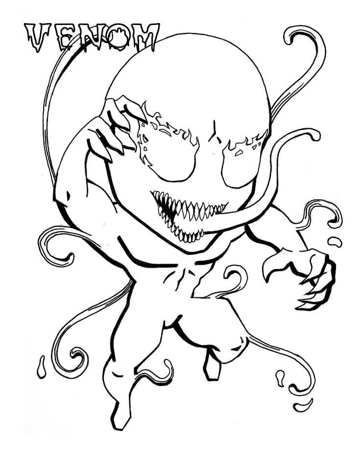 Venom Coloring Pages Free Printable 16