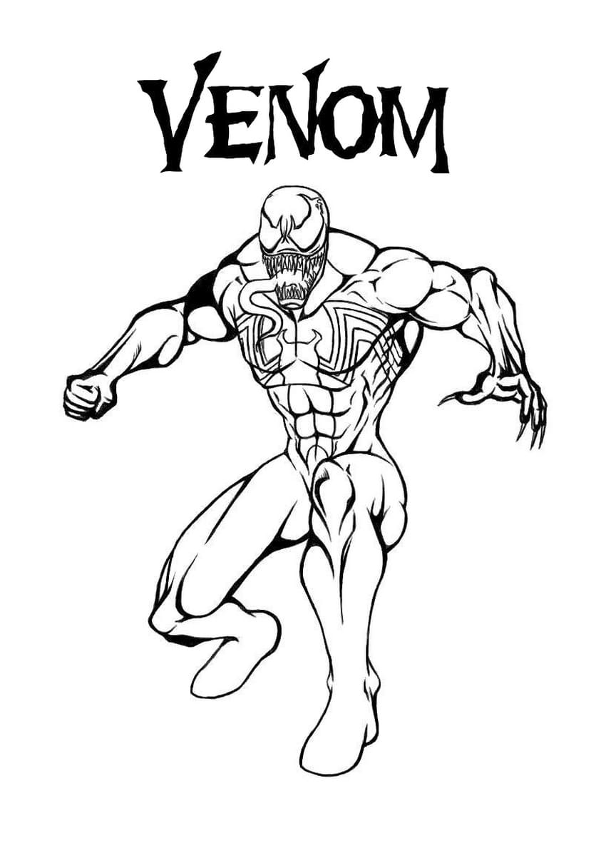 Venom Coloring Pages Free Printable 37