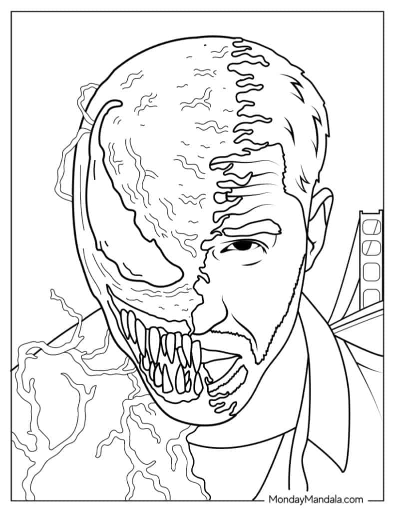 Venom Coloring Pages Free Printable 40