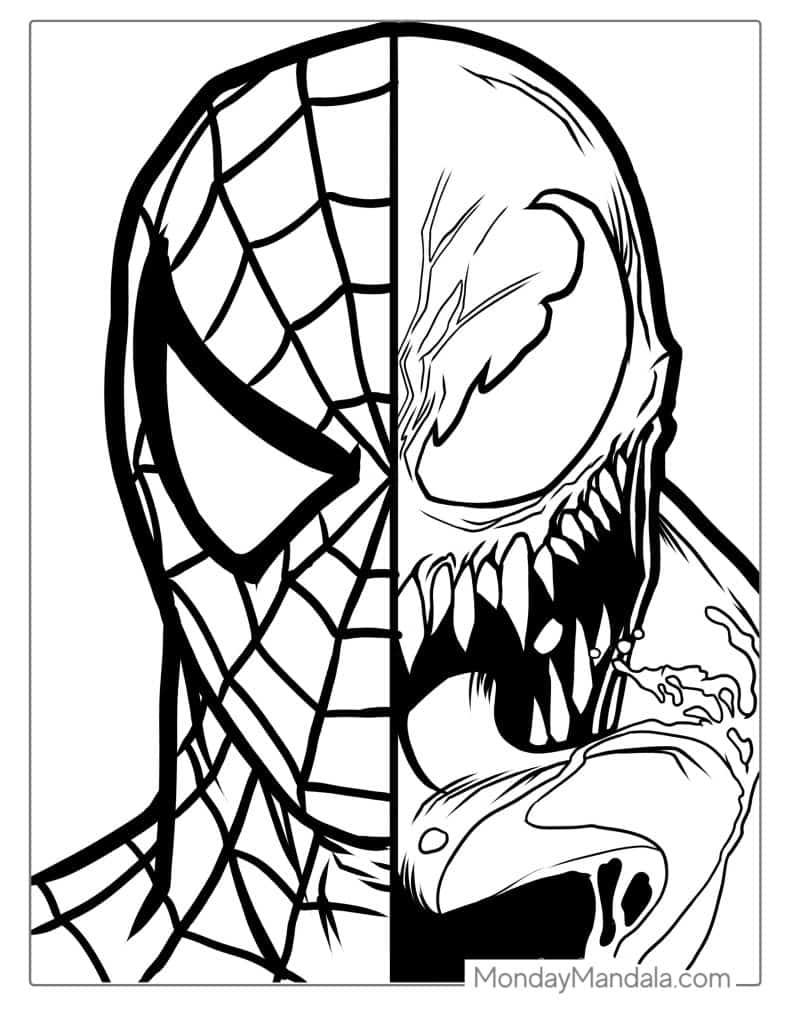 Venom Coloring Pages Free Printable 41