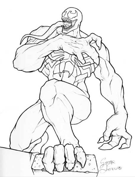 Venom Coloring Pages Free Printable 46