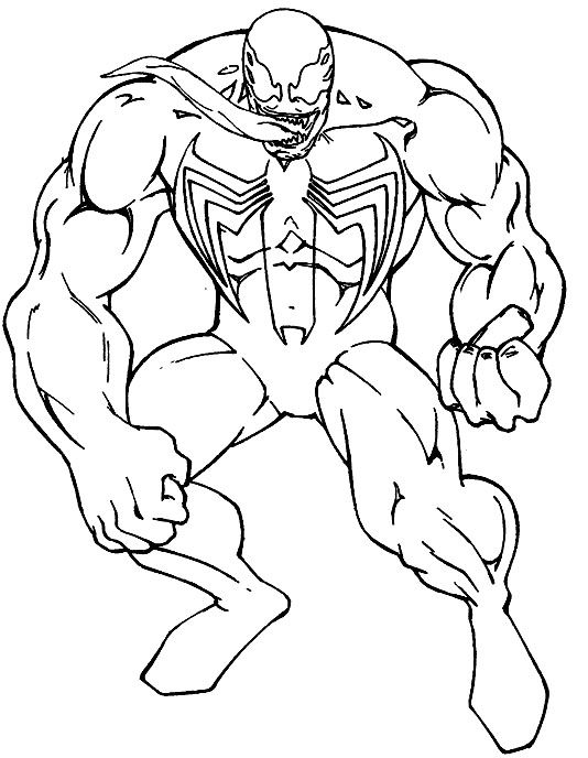 Venom Coloring Pages Free Printable 55