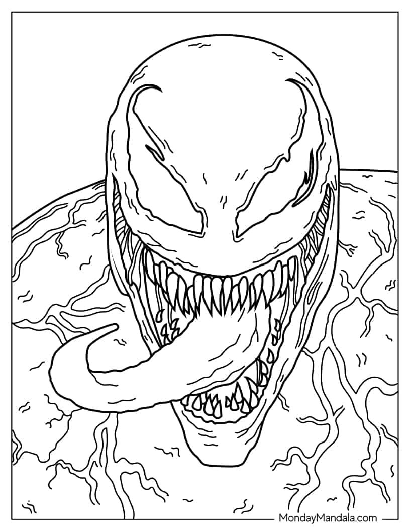 Venom Coloring Pages Free Printable 70