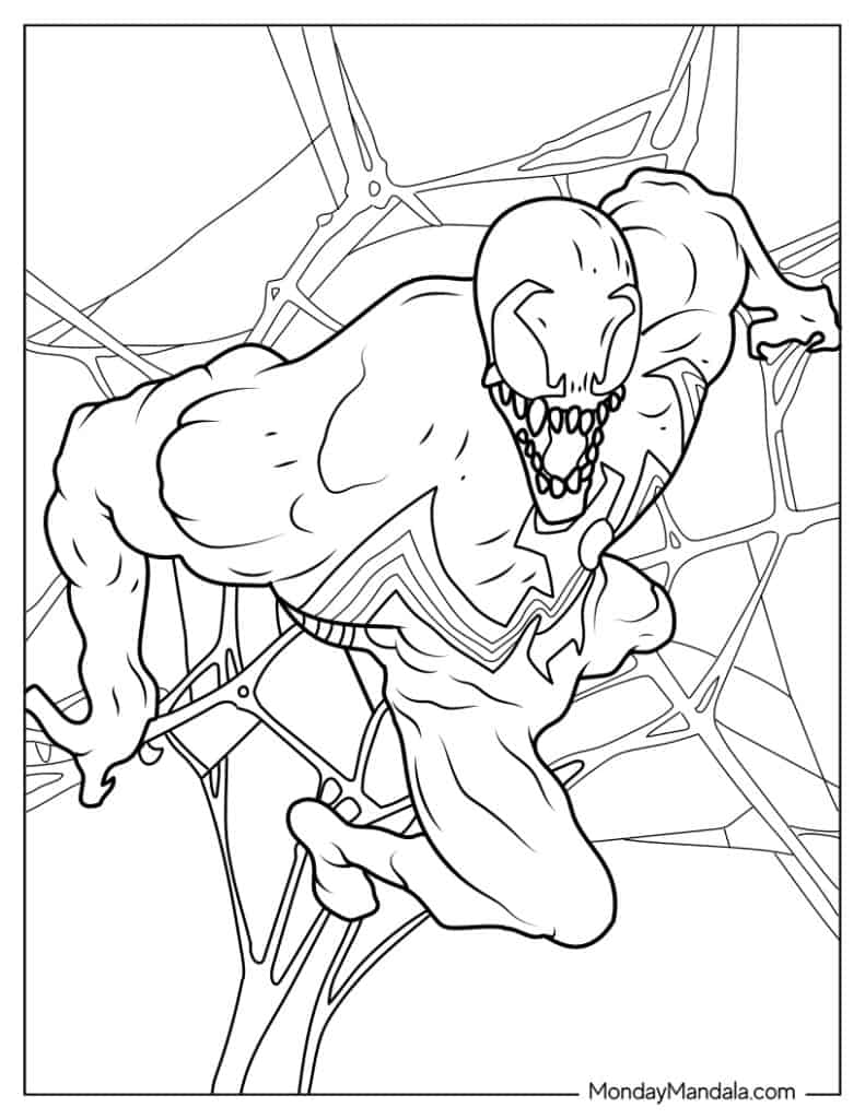 Venom Coloring Pages Free Printable 71