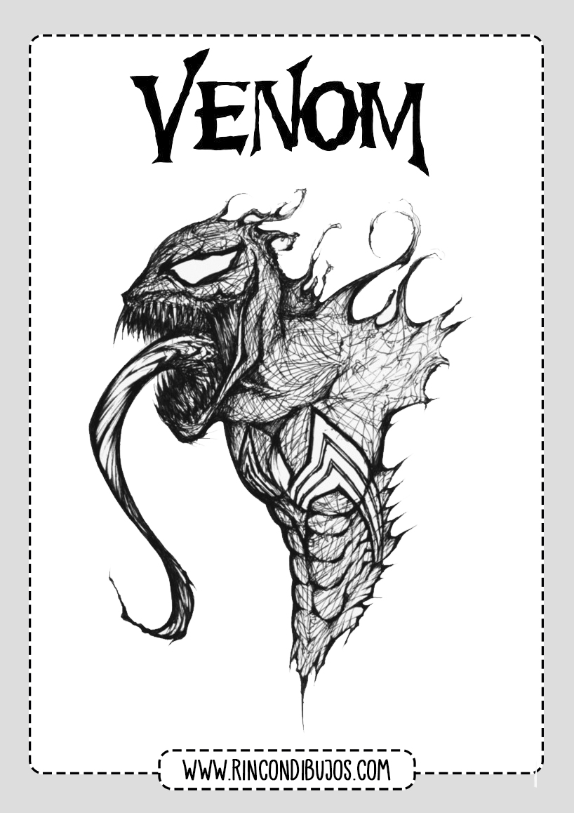 Venom Coloring Pages Free Printable 78