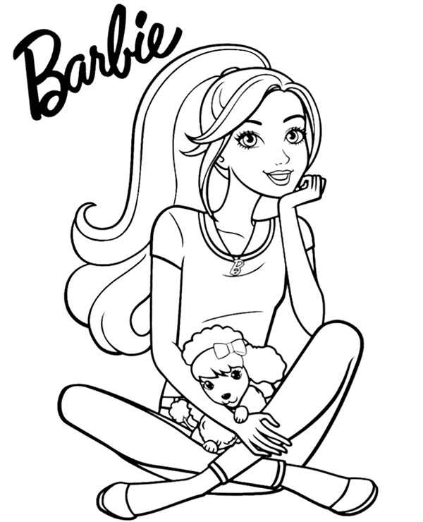 120+ Barbie Coloring Pages for Girls 100