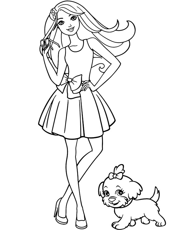 120+ Barbie Coloring Pages for Girls 104