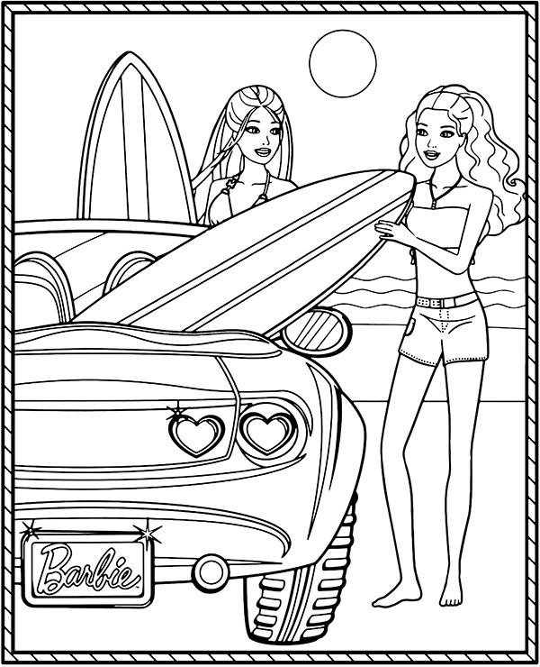 120+ Barbie Coloring Pages for Girls 107