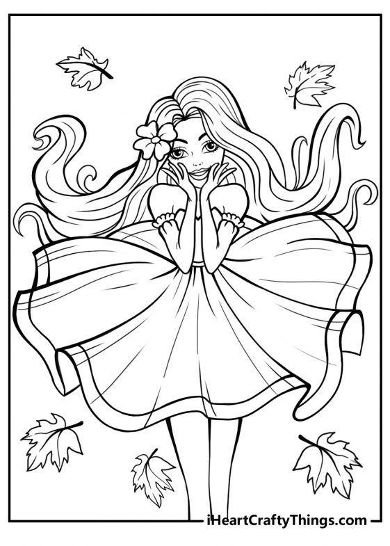 120+ Barbie Coloring Pages for Girls 108