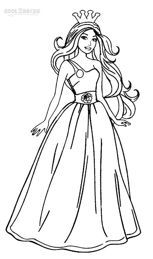 120+ Barbie Coloring Pages for Girls 111