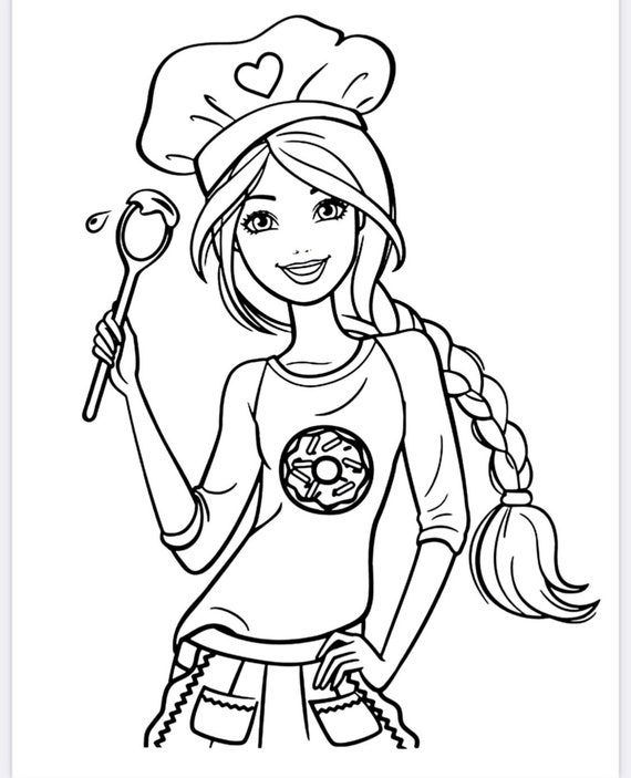 120+ Barbie Coloring Pages for Girls 112