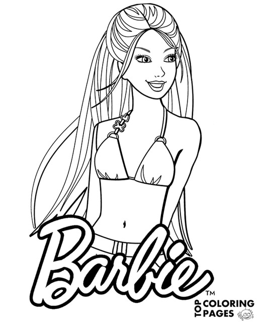 120+ Barbie Coloring Pages for Girls 115