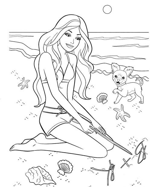 120+ Barbie Coloring Pages for Girls 116