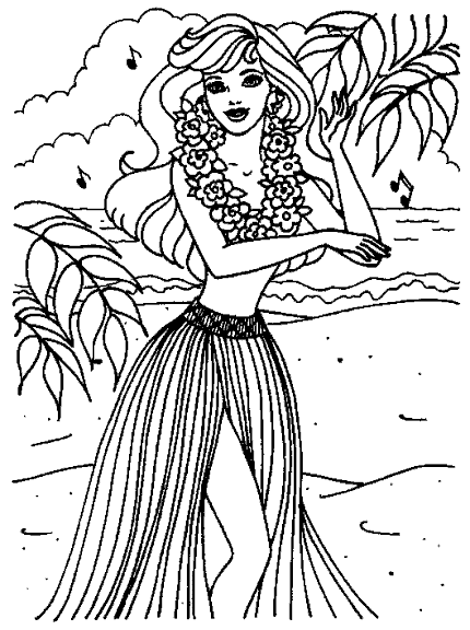 120+ Barbie Coloring Pages for Girls 118