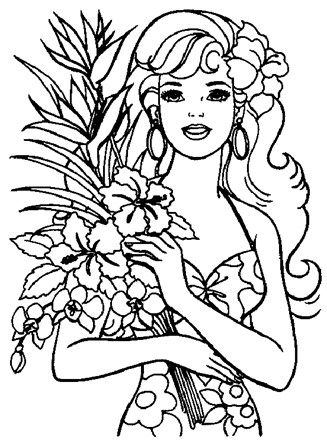 120+ Barbie Coloring Pages for Girls 121