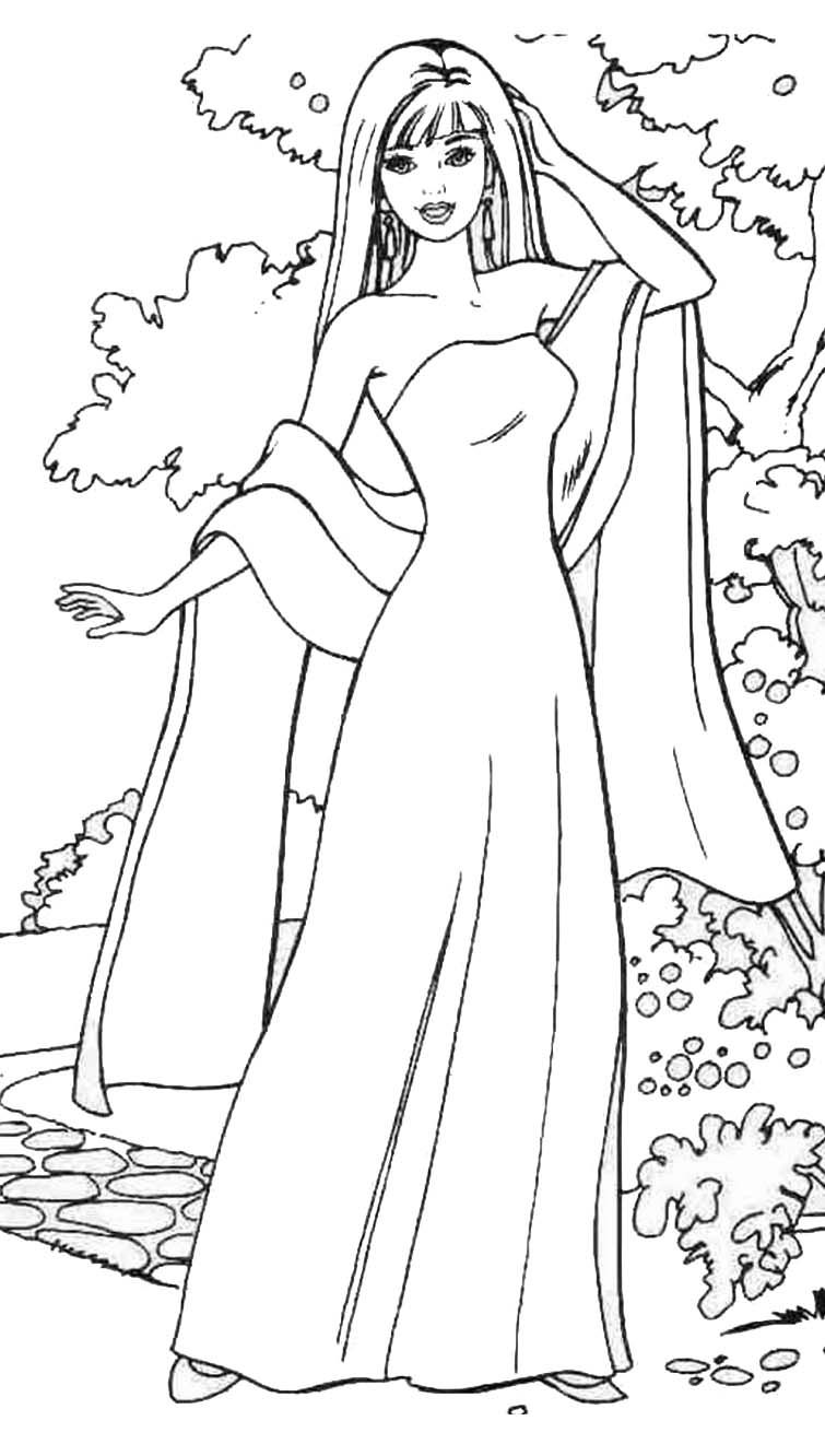 120+ Barbie Coloring Pages for Girls 127