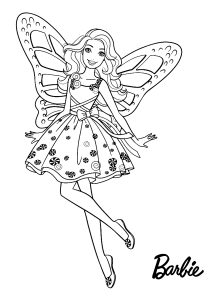 120+ Barbie Coloring Pages for Girls 134