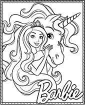 120+ Barbie Coloring Pages for Girls 137