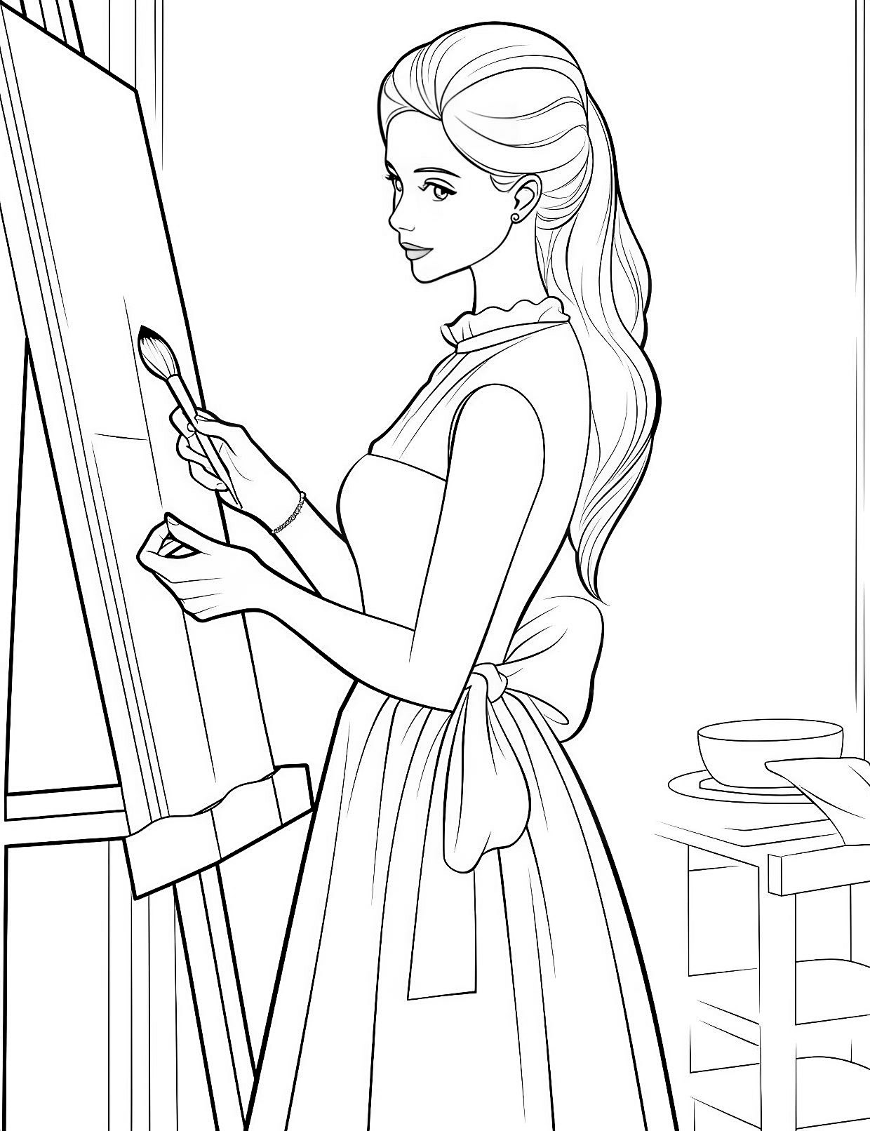 120+ Barbie Coloring Pages for Girls 14