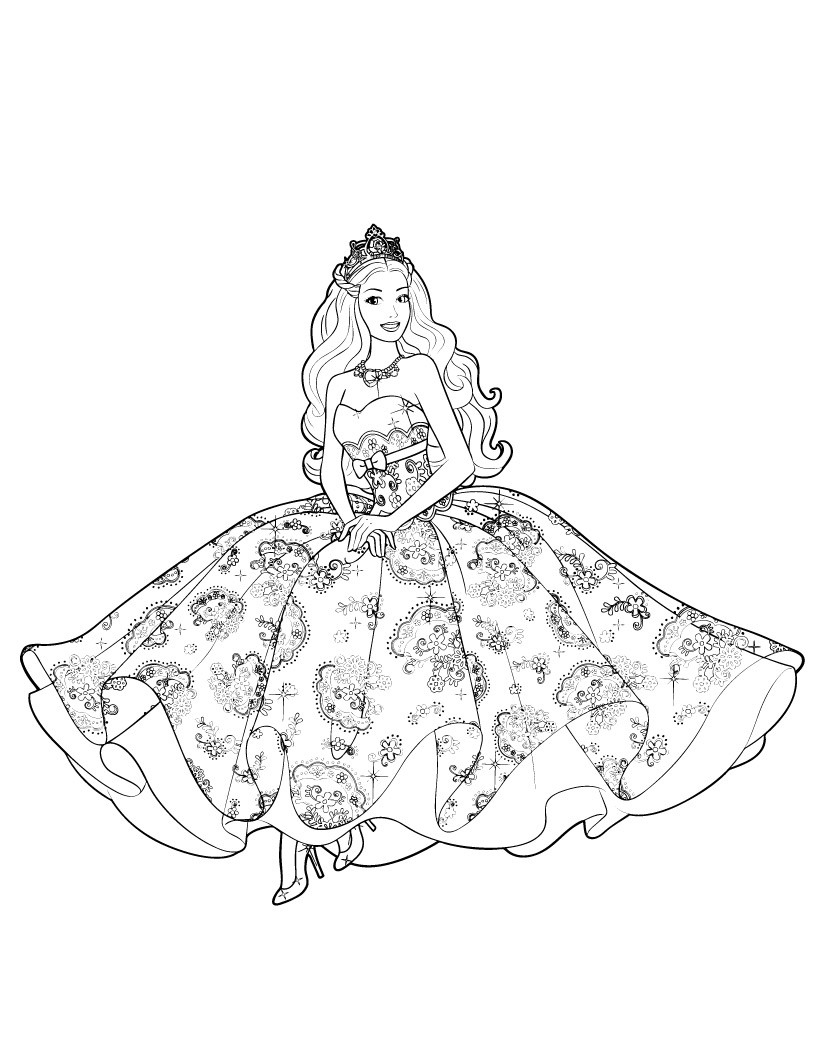 120+ Barbie Coloring Pages for Girls 20