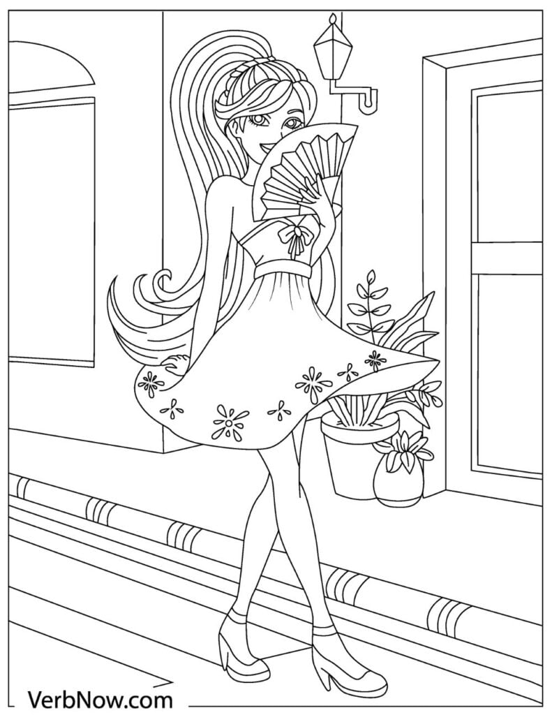 120+ Barbie Coloring Pages for Girls 30