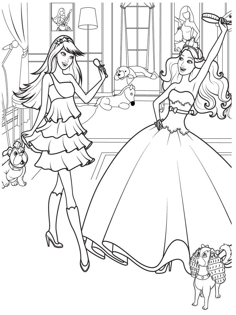 120+ Barbie Coloring Pages for Girls 34