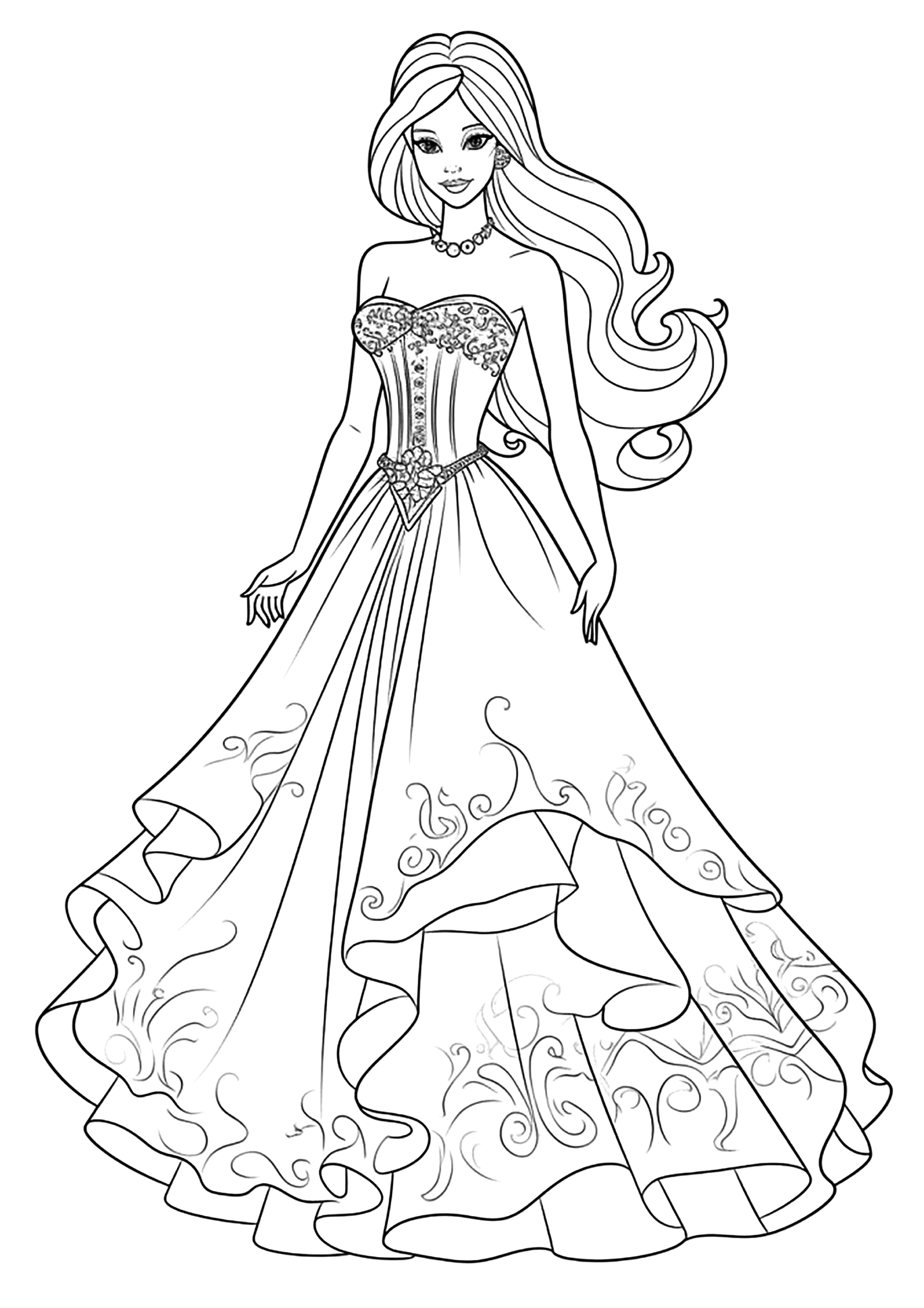 120+ Barbie Coloring Pages for Girls 4