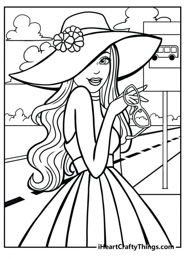 120+ Barbie Coloring Pages for Girls 45