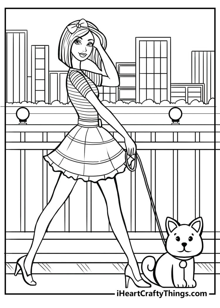 120+ Barbie Coloring Pages for Girls 48