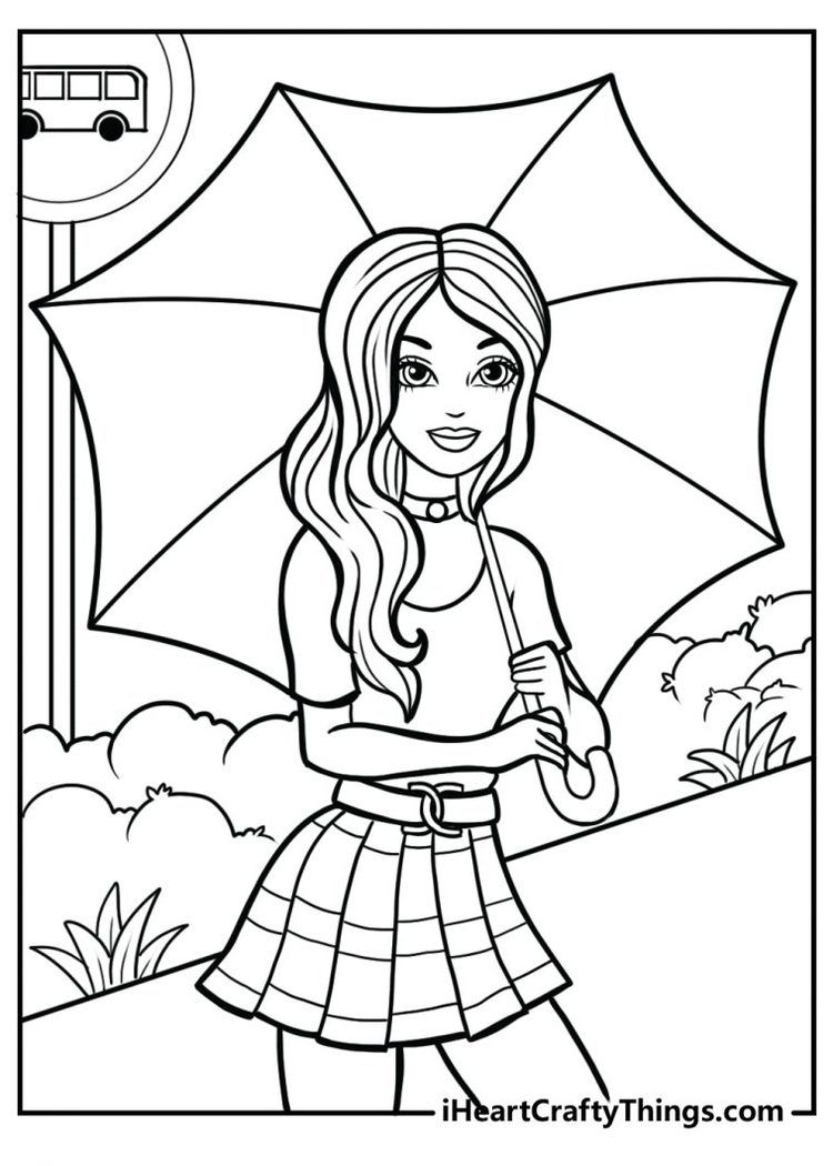 120+ Barbie Coloring Pages for Girls 49