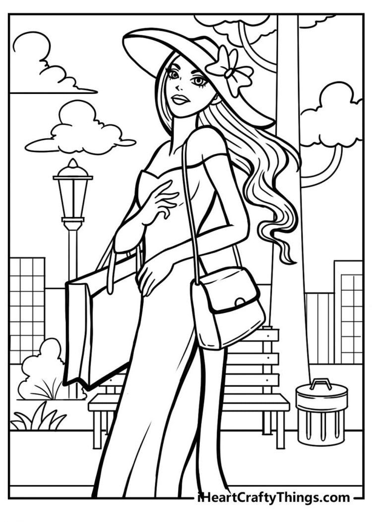 120+ Barbie Coloring Pages for Girls 50