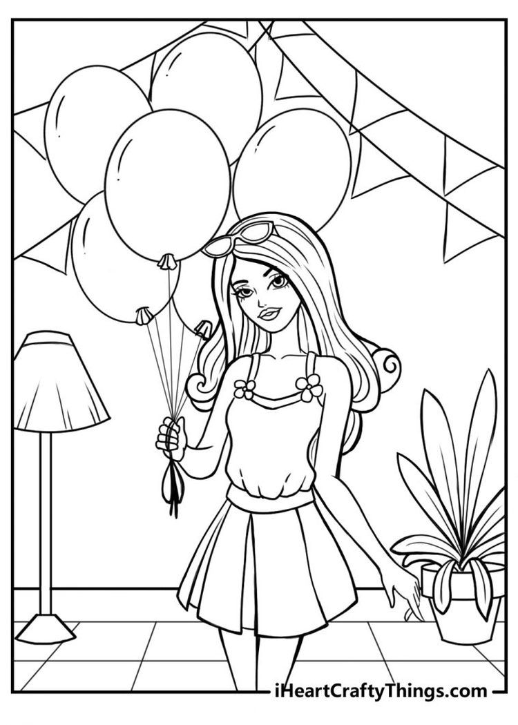 120+ Barbie Coloring Pages for Girls 52