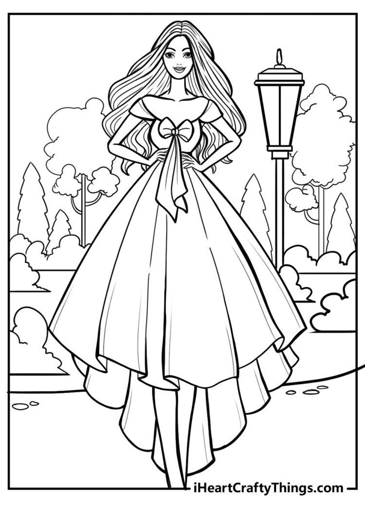 120+ Barbie Coloring Pages for Girls 53