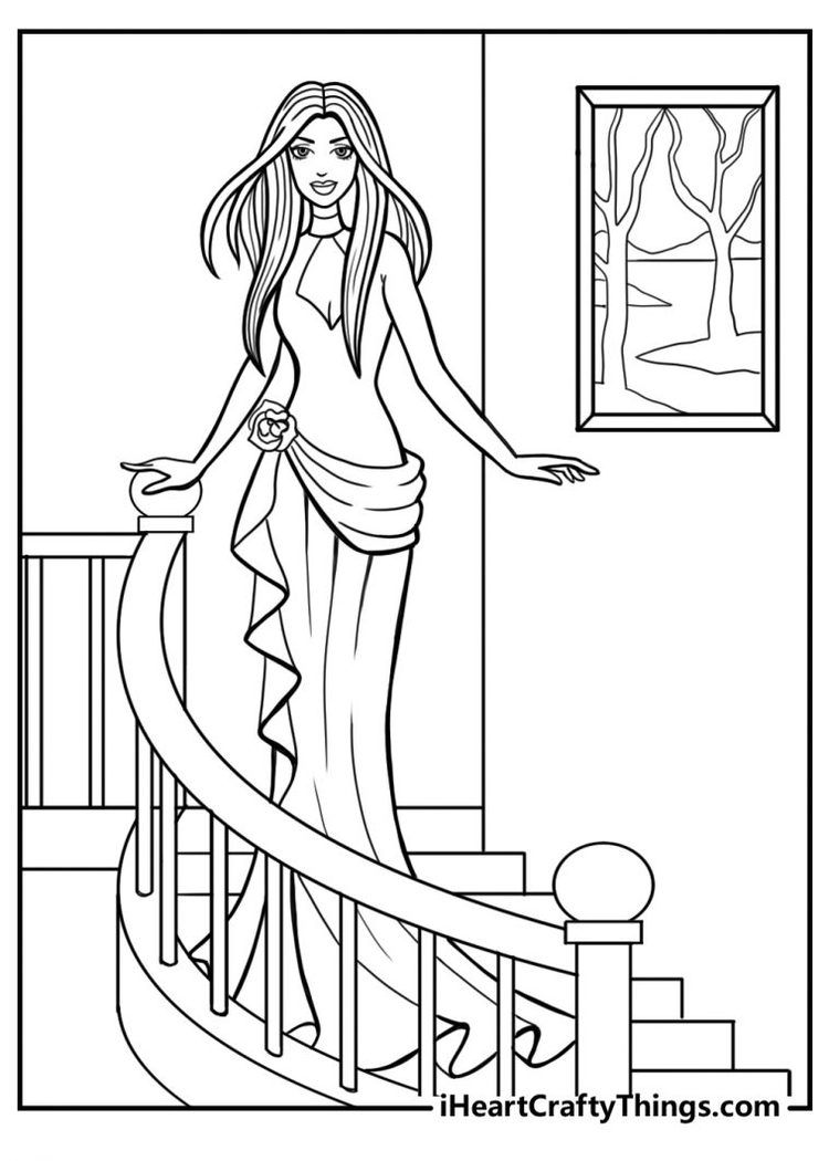 120+ Barbie Coloring Pages for Girls 54