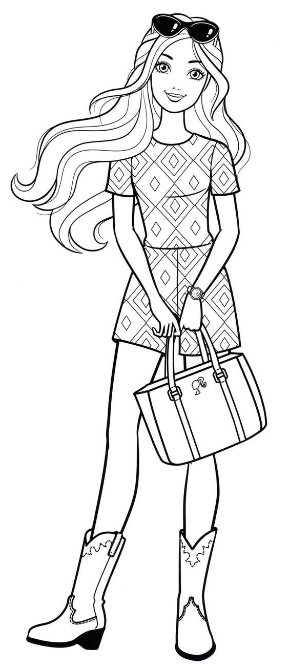 120+ Barbie Coloring Pages for Girls 56