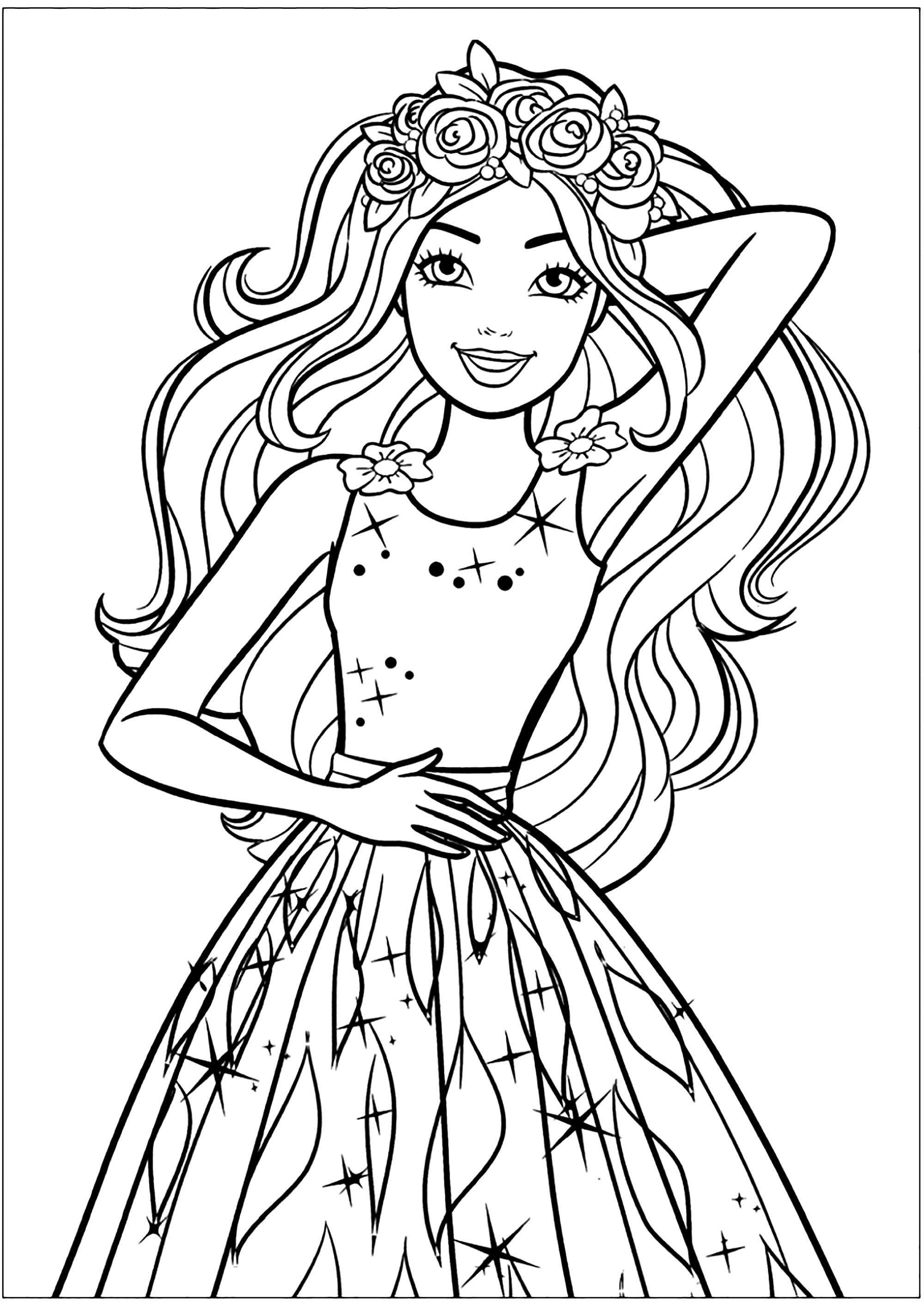 120+ Barbie Coloring Pages for Girls 6