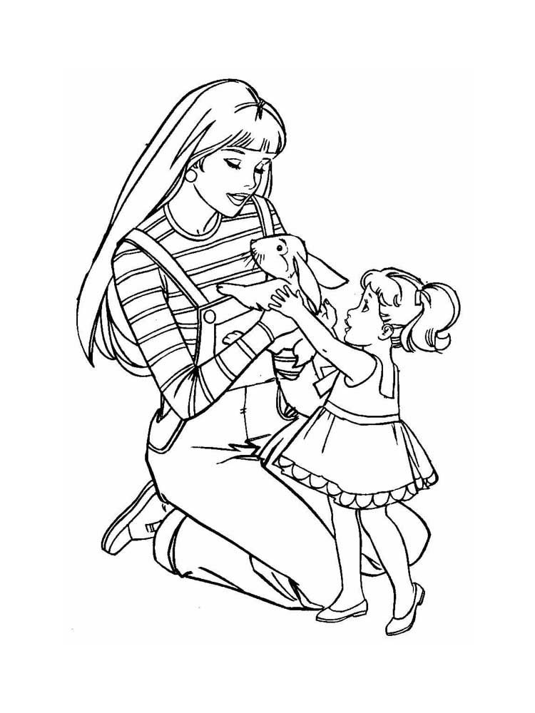 120+ Barbie Coloring Pages for Girls 60