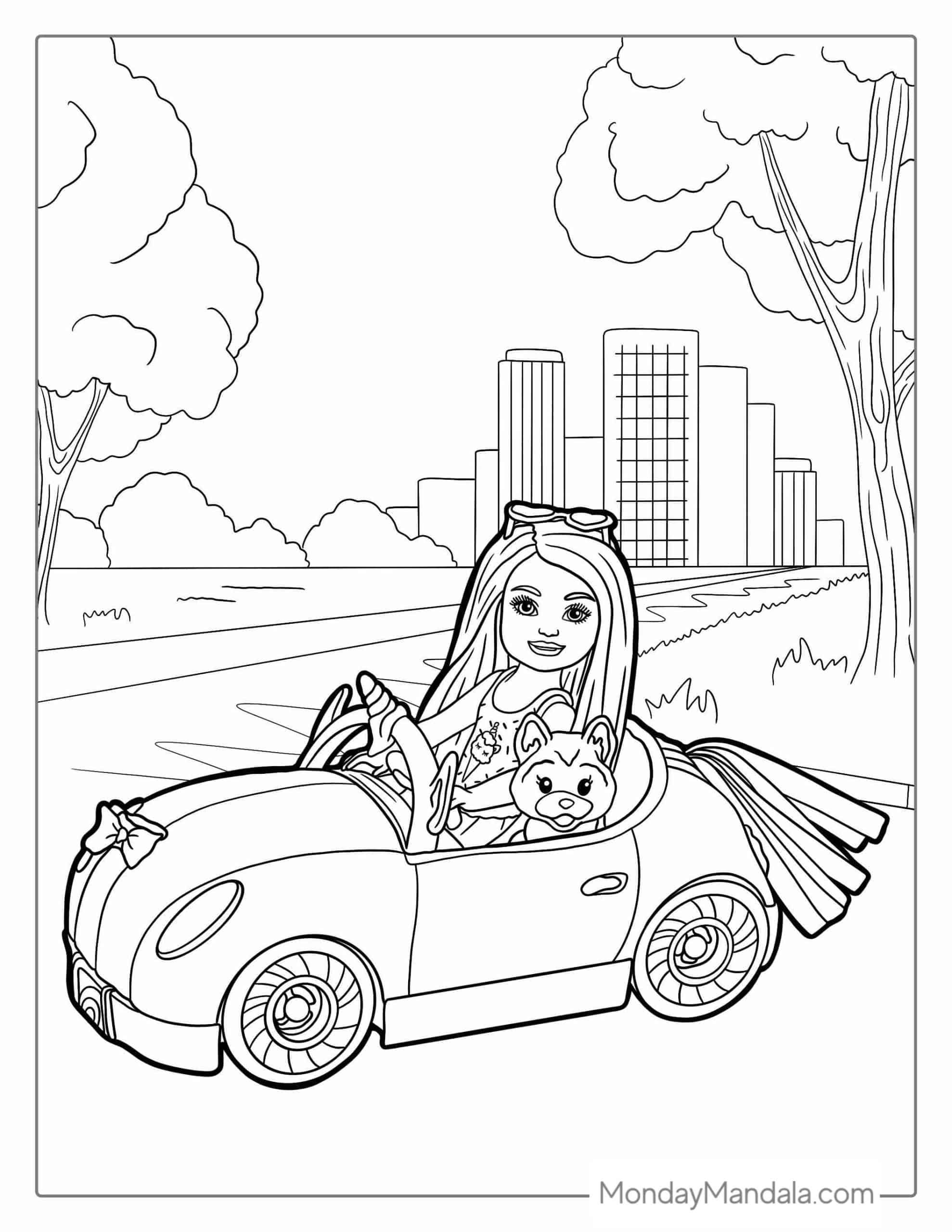 120+ Barbie Coloring Pages for Girls 65