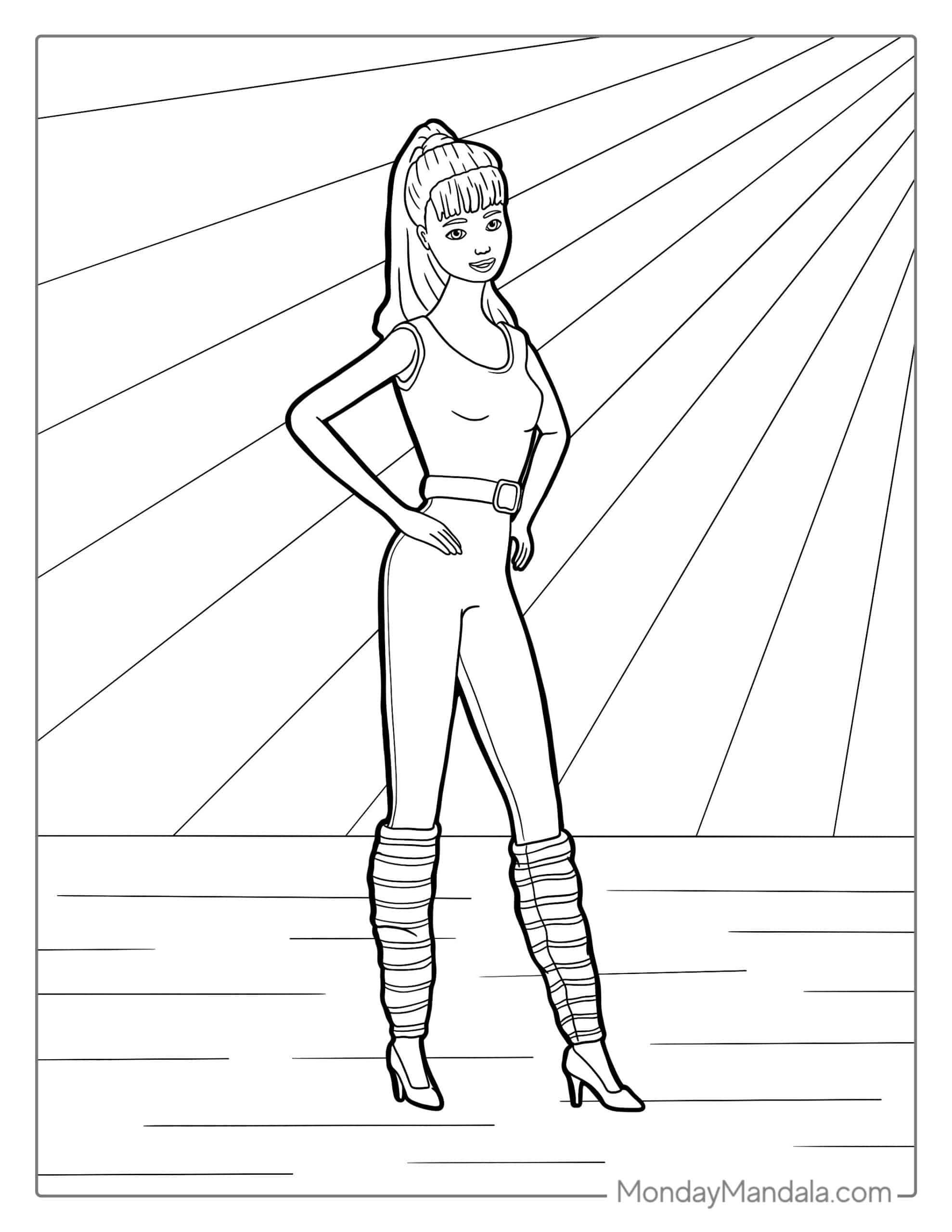 120+ Barbie Coloring Pages for Girls 7