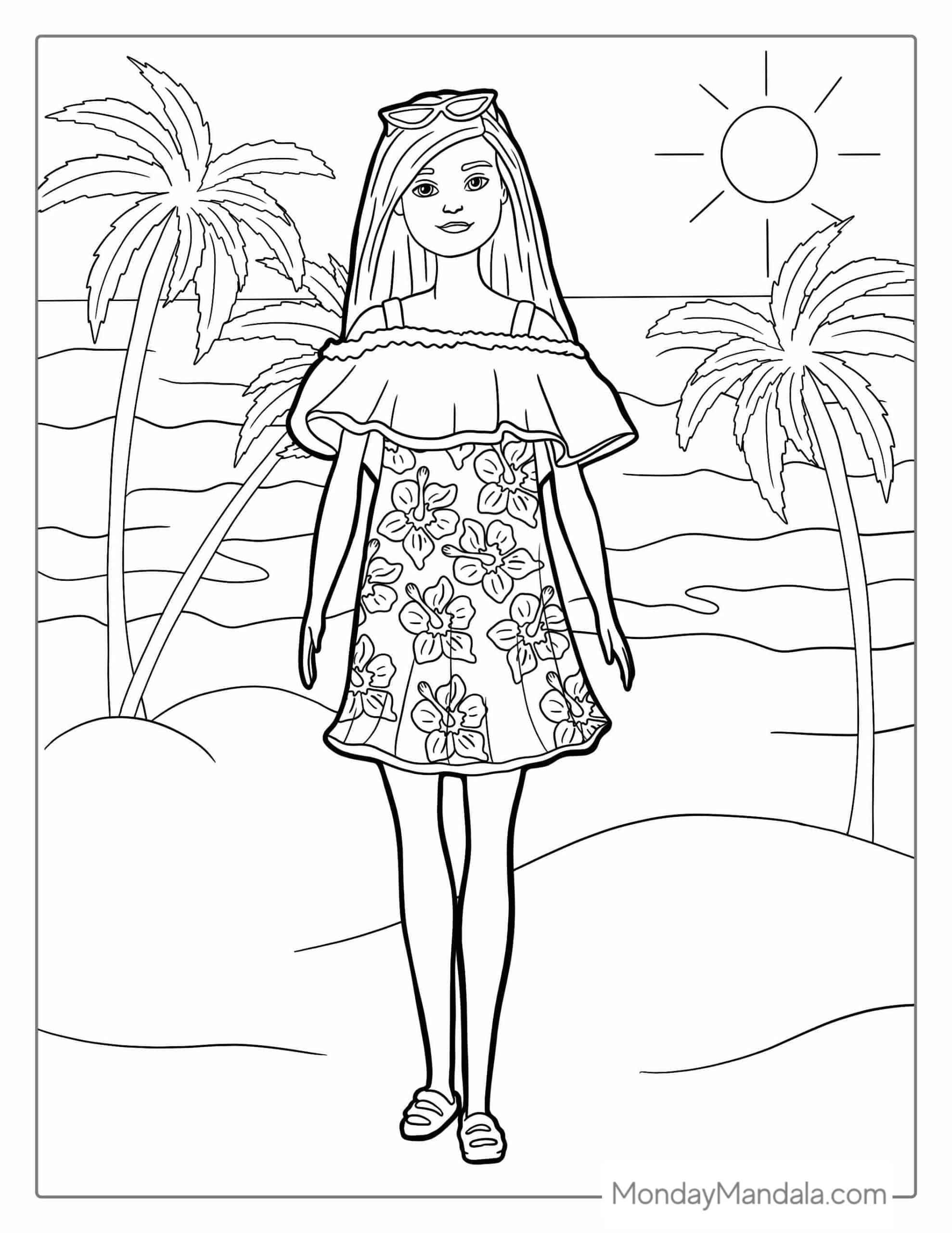 120+ Barbie Coloring Pages for Girls 71