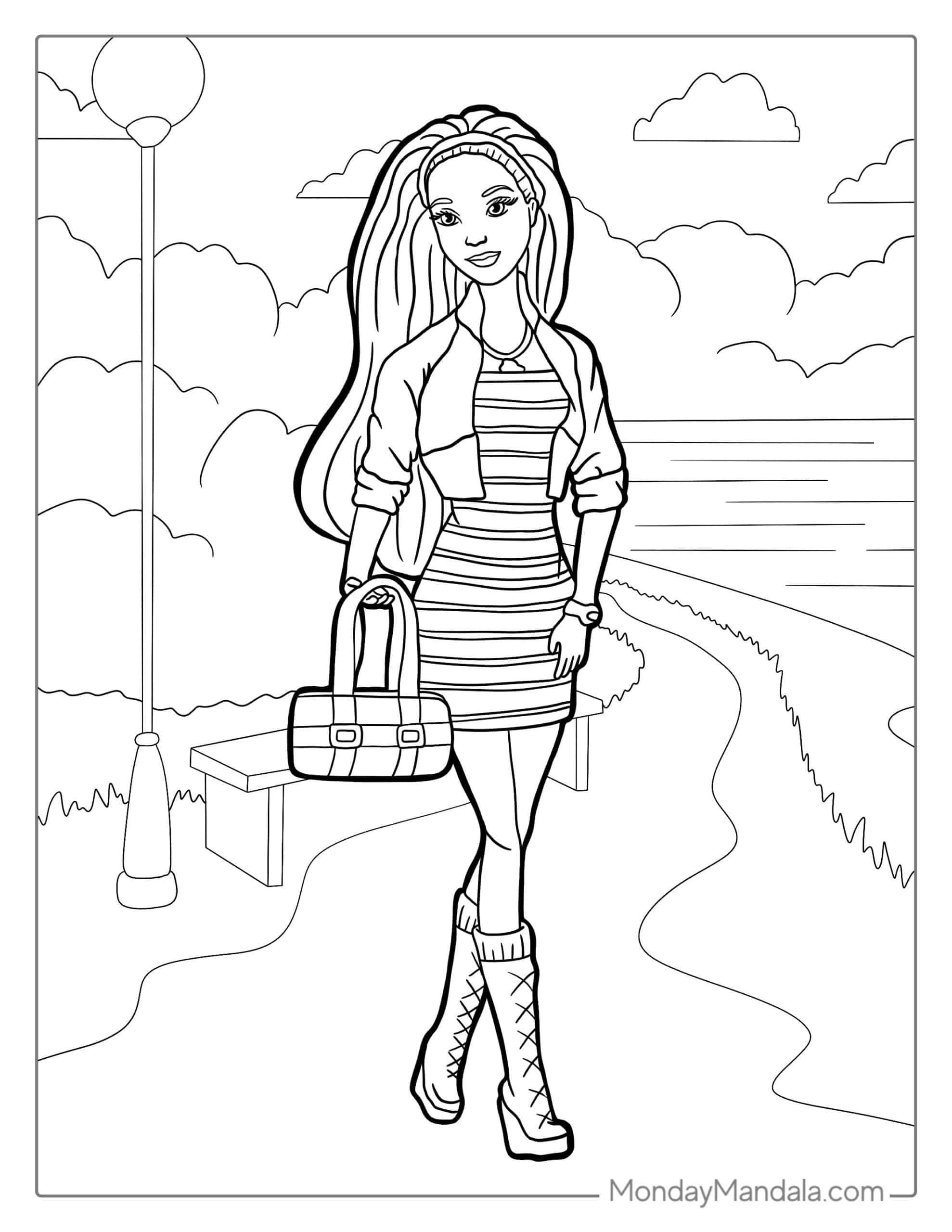 120+ Barbie Coloring Pages for Girls 73