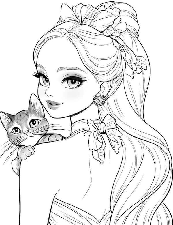 120+ Barbie Coloring Pages for Girls 95