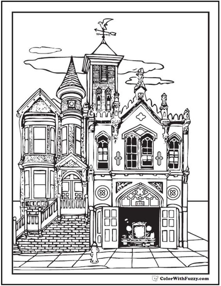 120+ House Coloring Pages for Home Lovers 115