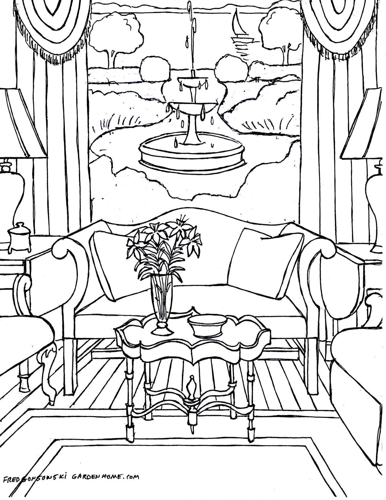 120+ House Coloring Pages for Home Lovers 119