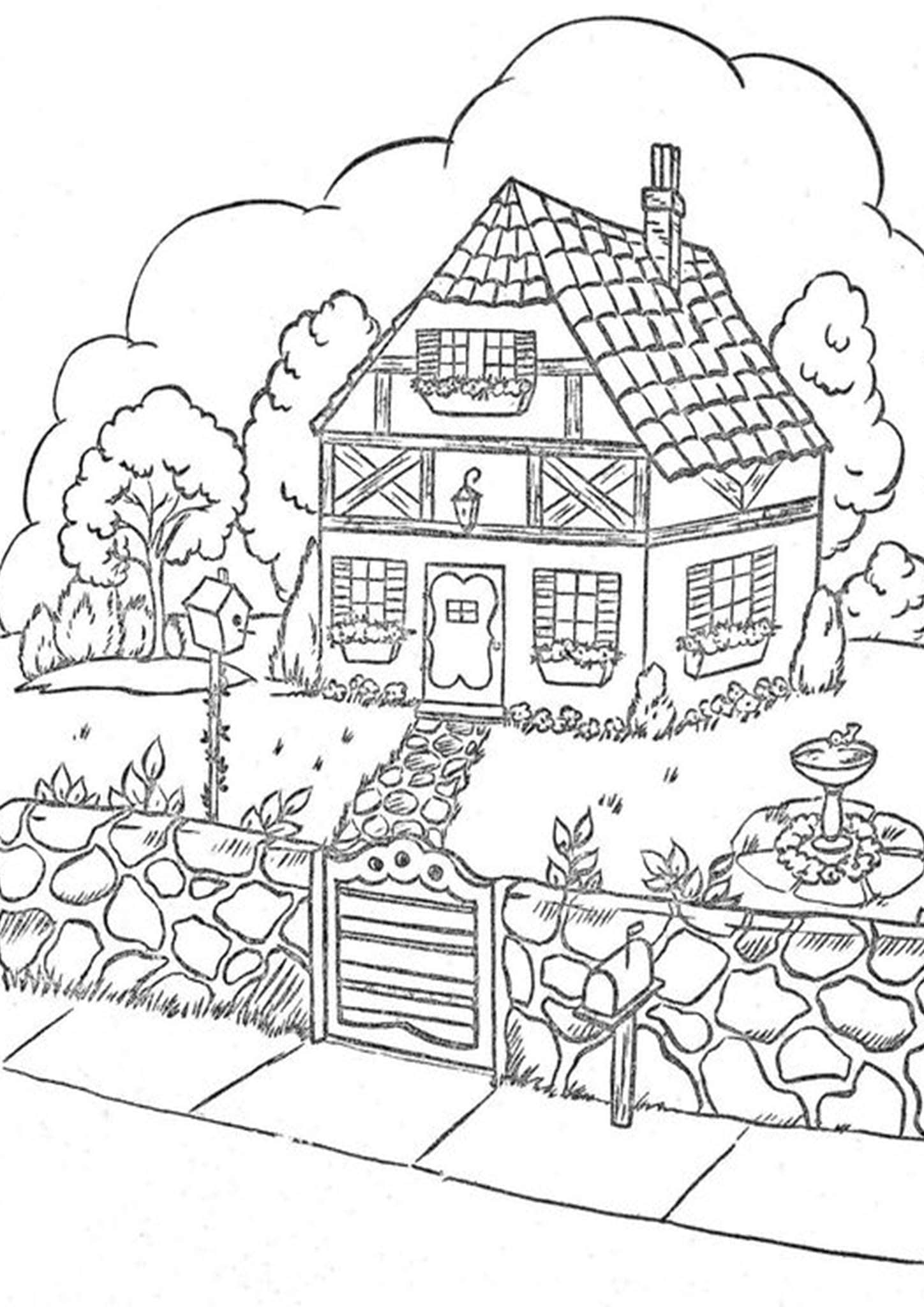 120+ House Coloring Pages for Home Lovers 126