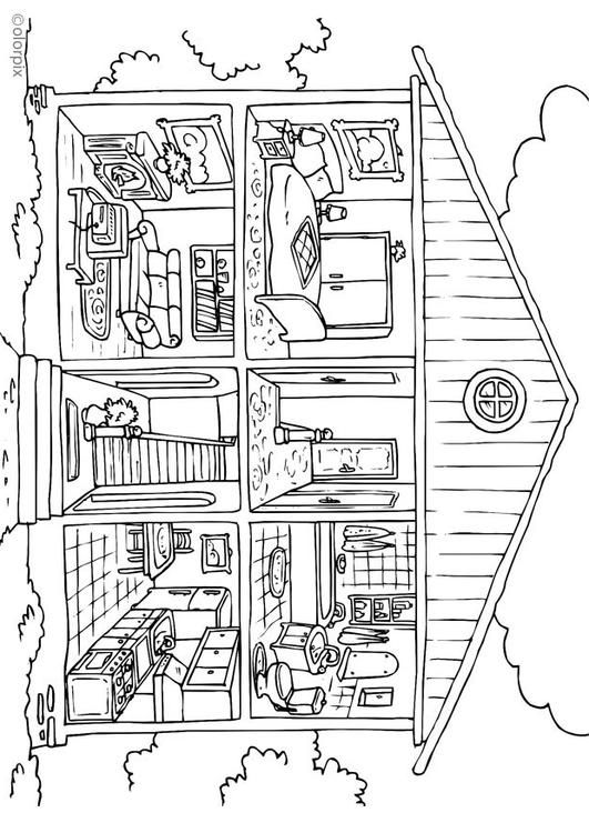 120+ House Coloring Pages for Home Lovers 131