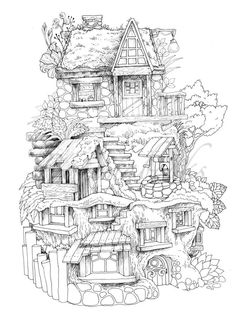 120+ House Coloring Pages for Home Lovers 133